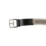 Black Leather and Metal Chain Etrivière Belt by Hermès - Le Dressing Monaco