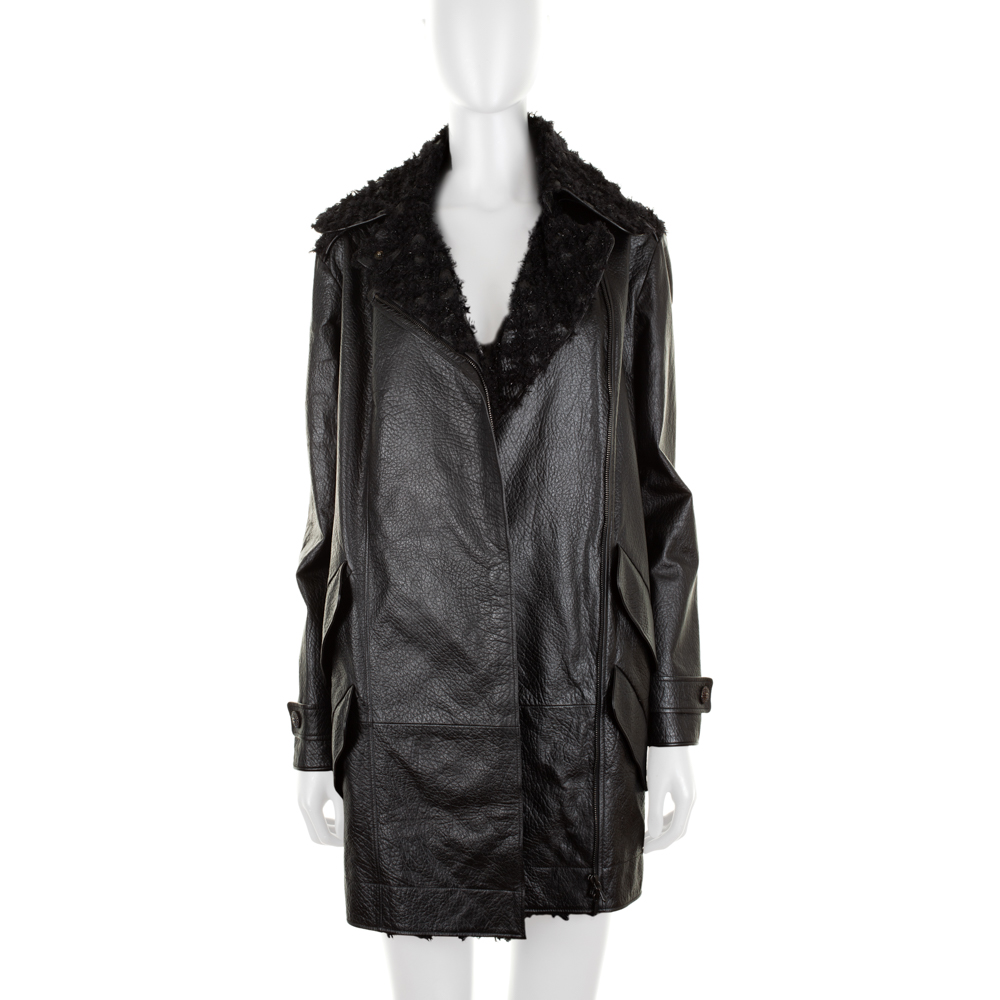 Black Zipped Leather Jacket by Chanel - Le Dressing Monaco
