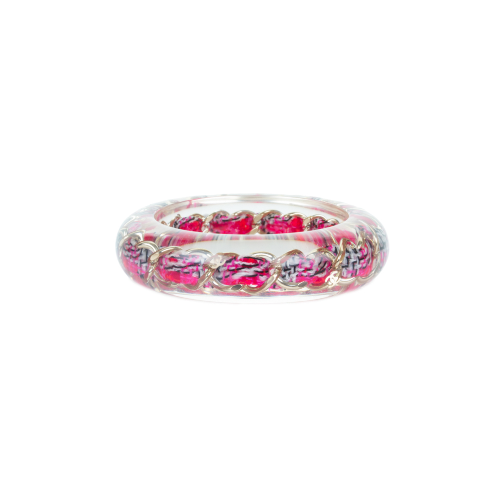 Pink Chain Transparent Bracelet by Chanel - Le Dressing Monaco