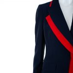 Navy Blazer With Red Border by Alexander McQueen - Le Dressing Monaco