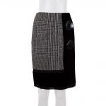 Two Big Buttoned Velvet Skirt by Dolce e Gabbana - Le Dressing Monaco