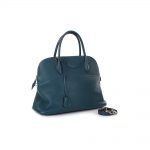 Bolide Handbag Togo Leather Blue Galice by Hermès - Le Dressing Monaco