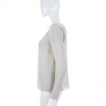 Long Sleeved Beige Crepe Top by Deitas - Le Dressing Monaco