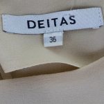 Long Sleeved Beige Crepe Top by Deitas - Le Dressing Monaco