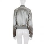 Soft Green Silk Short Bomber Jacket by Balenciaga - Le Dressing Monaco