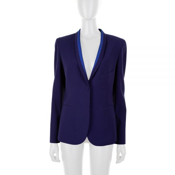 Cobalt Blue Wool Blazer by Hermès - Le Dressing Monaco