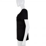 Black Studded Collar Silk Top by Saint Laurent - Le Dressing Monaco