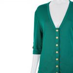 Short Sleeved Green Knitted Cardigan by Balmain - Le Dressing Monaco