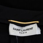 Black Studded Collar Silk Top by Saint Laurent - Le Dressing Monaco