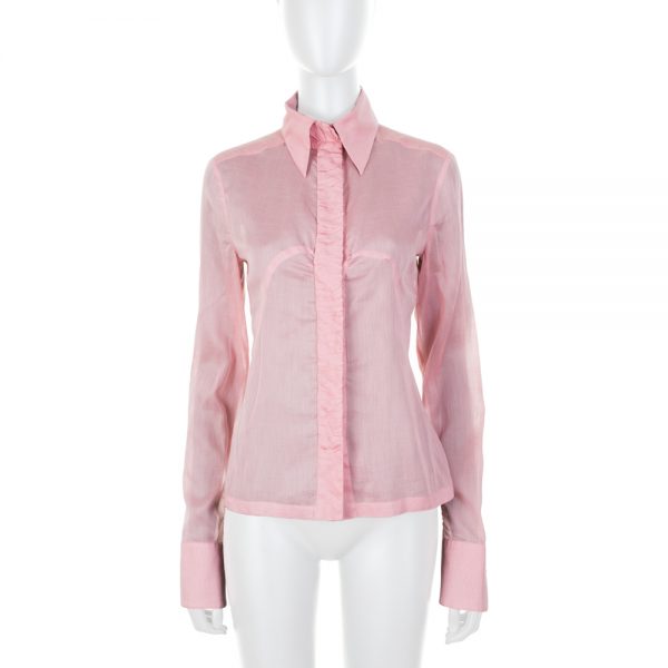 Old Pink Light Cotton Shirt by Chanel - Le Dressing Monaco