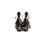 High Heel Ballerinas Gold Embroidered Stars by Valentino - Le Dressing Monaco