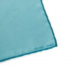 Plain Turquoise Silk Pocket Square by Hermès - Le Dressing Monaco