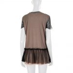 Black and Nude Lace T-Shirt by Valentino - Le Dressing Monaco