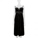 Bow Front Strapless Silk Trim Velvet Dress by Miu Miu - Le Dressing Monaco