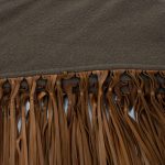Khaki Cashmere Shawl Leather Fringes by Hermès - Le Dressing Monaco
