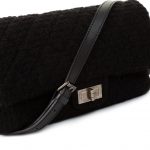 Black Tweed 2.55 Leather Strap Crossbody Bag by Chanel - Le Dressing Monaco