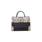 Black Blue leather Python Medium Diorever Bag by Dior - Le Dressing Monaco