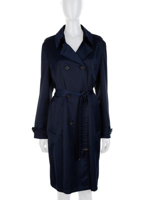 Navy Blue Long Sleeved Trench Coat by Gucci - Le Dressing Monaco