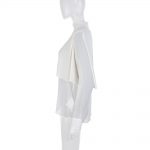 Ivory Apron Collar Silk Blouse by Alexander McQueen - Le Dressing Monaco