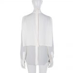 Ivory Apron Collar Silk Blouse by Alexander McQueen - Le Dressing Monaco