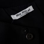 Black Ruffled Crystal Buttons Dress by Miu Miu - Le Dressing Monaco