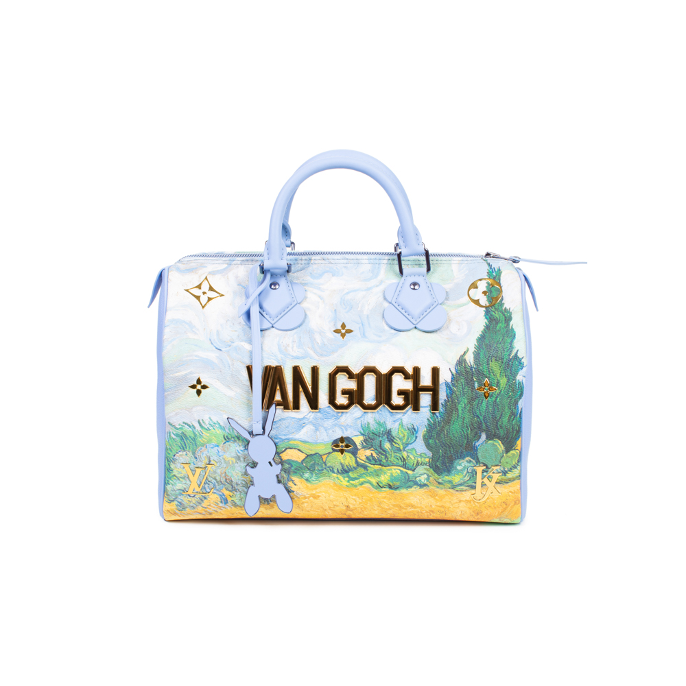 Blue Jeff Koons Van Gogh Speedy Handbag by Louis vuitton - Le Dressing Monaco