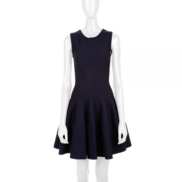 Blue Knit Midi Stretch Dress by Alaia - Le Dressing Monaco