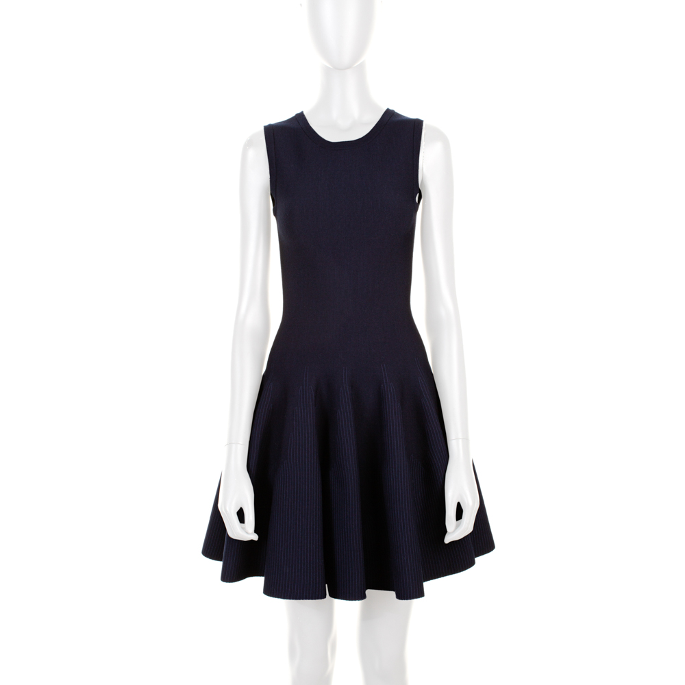 Blue Knit Midi Stretch Dress by Alaia - Le Dressing Monaco