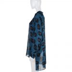 Blue Black Star Printed Silk Blouse by Christian Dior - Le Dressing Monaco