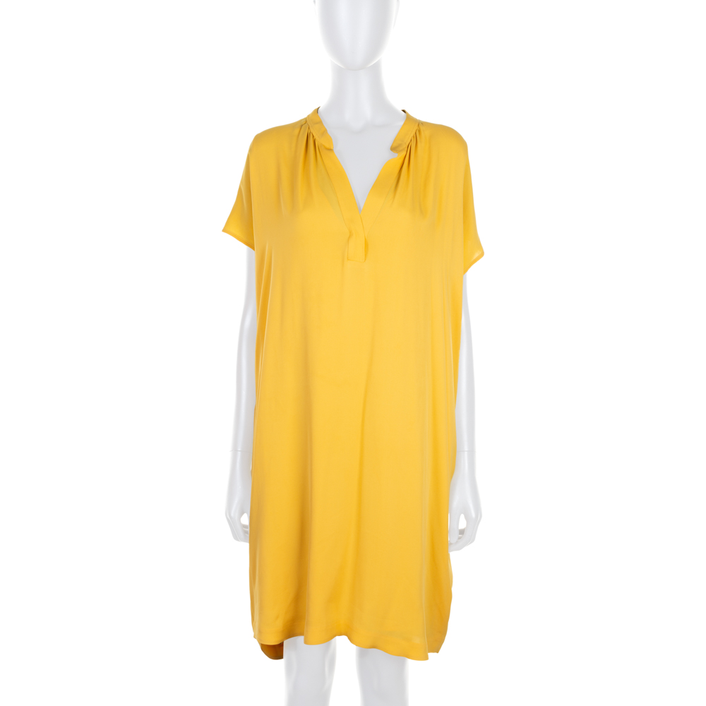 Saffron Yellow Silk Dress by Loro Piana - Le Dressing Monaco