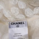 White Flower Embroidered Sequins Top by Chanel - Le Dressing Monaco