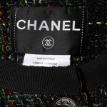 Black Green 3/4 Sleeved Boucle Jacket by Chanel - Le Dressing Monaco