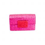 Pink Glitter Lulu Bunny Crossbody Handbag by Saint Laurent - Le Dressing Monaco