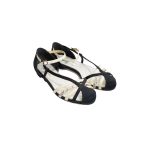 Black Nude Satin Python Leather Sandals by Chanel - Le Dressing Monaco