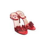 Red L’ Amour Ankle Strapped Sandals by Valentino Garavani - Le Dressing Monaco