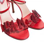 Red Leather L’Amour Ankle Strapped Sandals by Valentino - Le Dressing Monaco