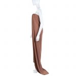 Brown Long Splitted Bustier Dress by Lanvin - Le Dressing Monaco