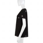 Black Star Sequins Embellished Tee Shirt by Saint Laurent - Le Dressing Monaco