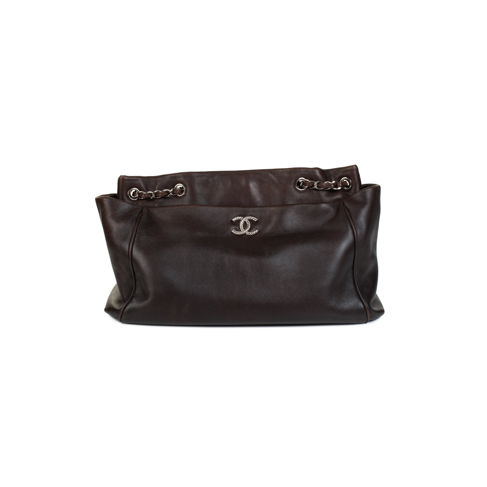 Brown Ultra Soft Leather Shopping CC Tote Bag by Chanel - Le Dressing Monaco