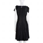 Black Lurex Bow Embellished Cocktail Dress by Chanel - Le Dressing Monaco