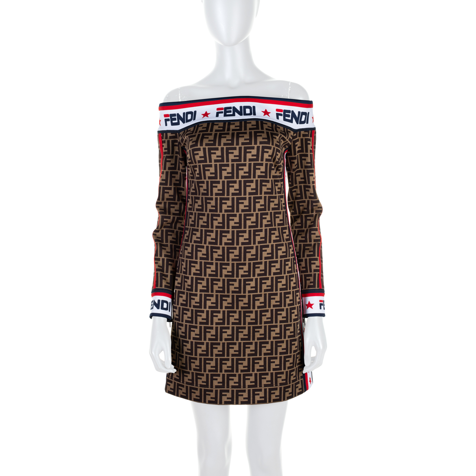 X Fila Mini Off The Shoulder Dress by Fendi - Le Dressing Monaco
