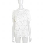 White Guipure Lace Flower Top by Lanvin - Le Dressing Monaco
