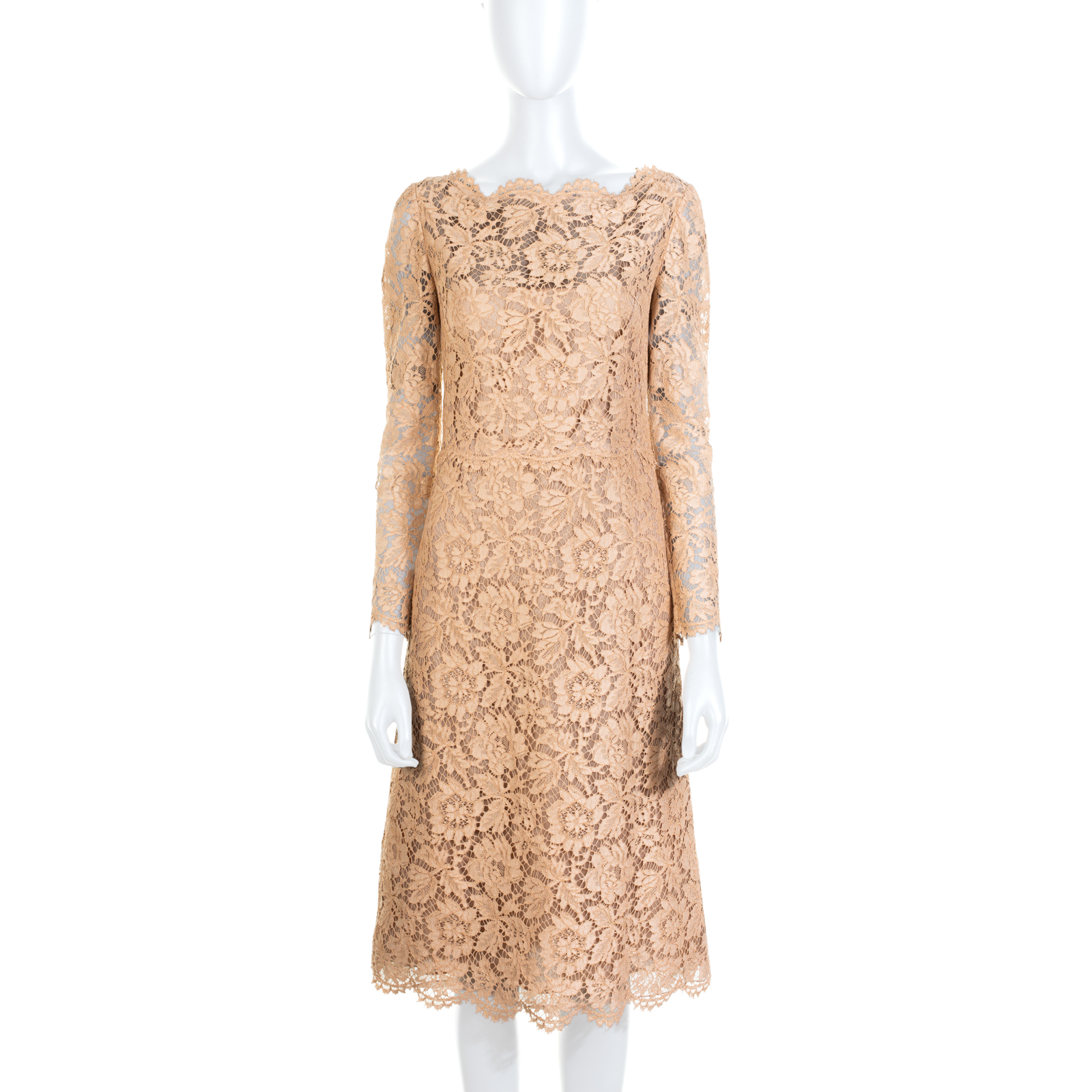 Long Sleeved All Over Lace Dress by Valentino - Le Dressing Monaco