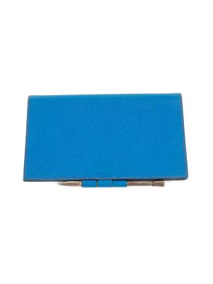 Blue Cheque Book Holder by Hermes - Le Dressing Monaco