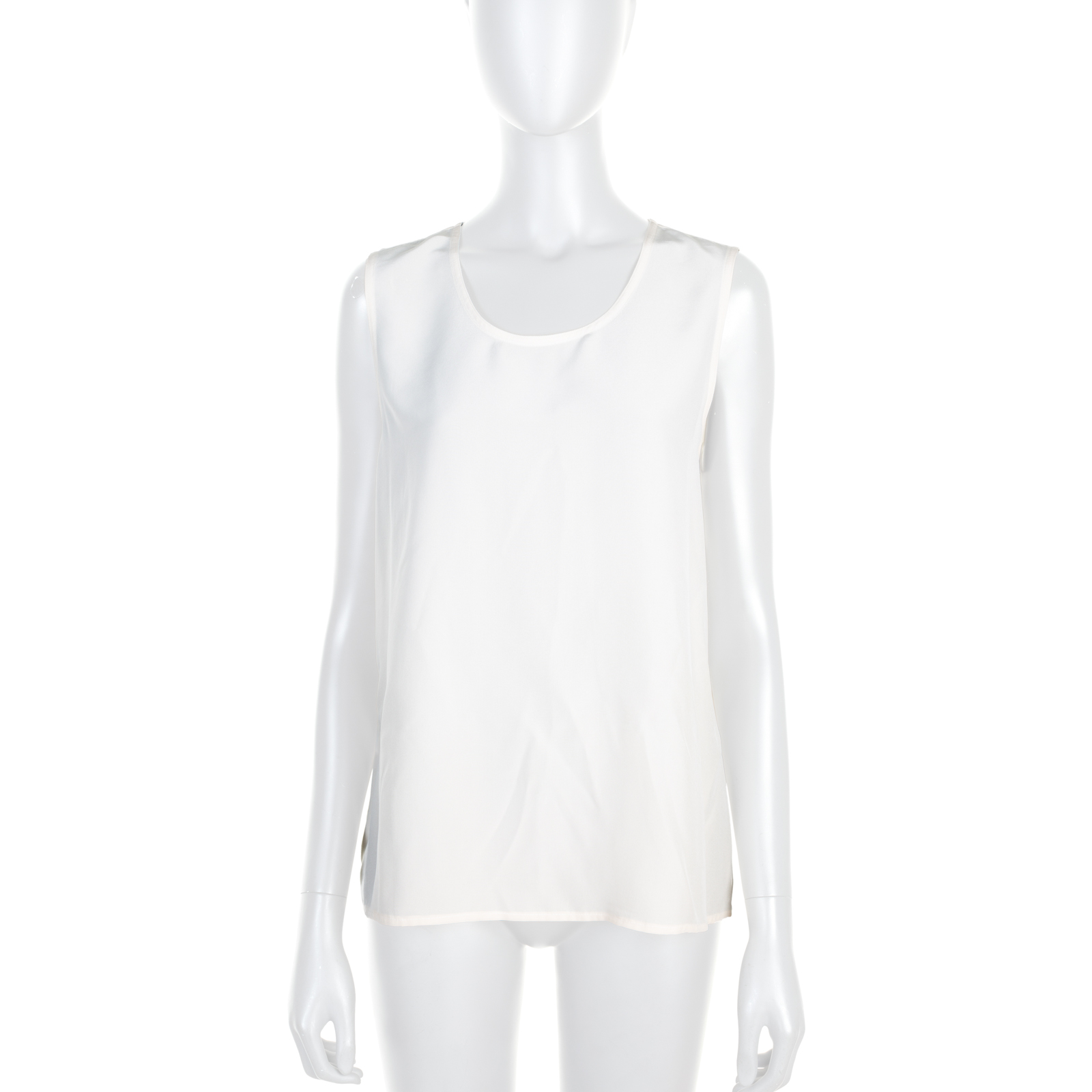 Ivory Sleevless Top by Chanel - Le Dressing Monaco