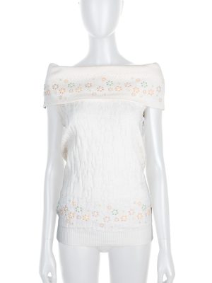 Floral Embossed Sleevless Top by Chanel - Le Dressing Monaco