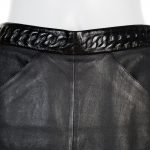 Black Textured Waist Leather Skirt by Chanel - Le Dressing Monaco