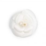 White Silk Camellia Brooch by Chanel - Le Dressing Monaco
