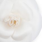White Silk Camellia Brooch by Chanel - Le Dressing Monaco
