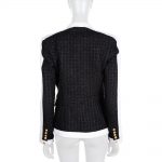 Black White Gold Buttoned Lurex Blazer by Balmain - Le Dressing Monaco